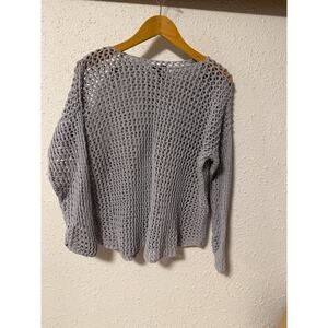 Eileen Fisher Peruvian Organic Cotton Cord Bateau Neck Top Color Nimbus XL